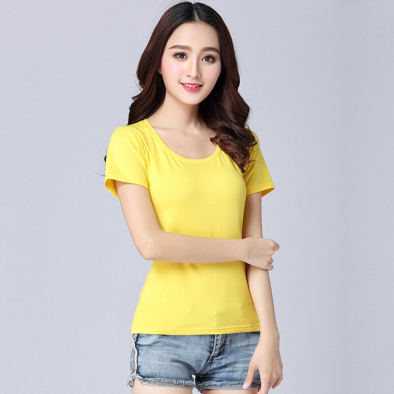 Women t Shirt Supplier - OEM High Quality Casual Girl Cotton