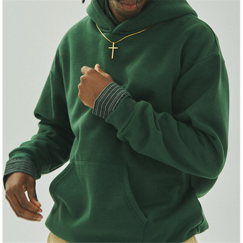 Solid Fleece Pullover Supplier - OEM Unisex Embroidery Warm Coat