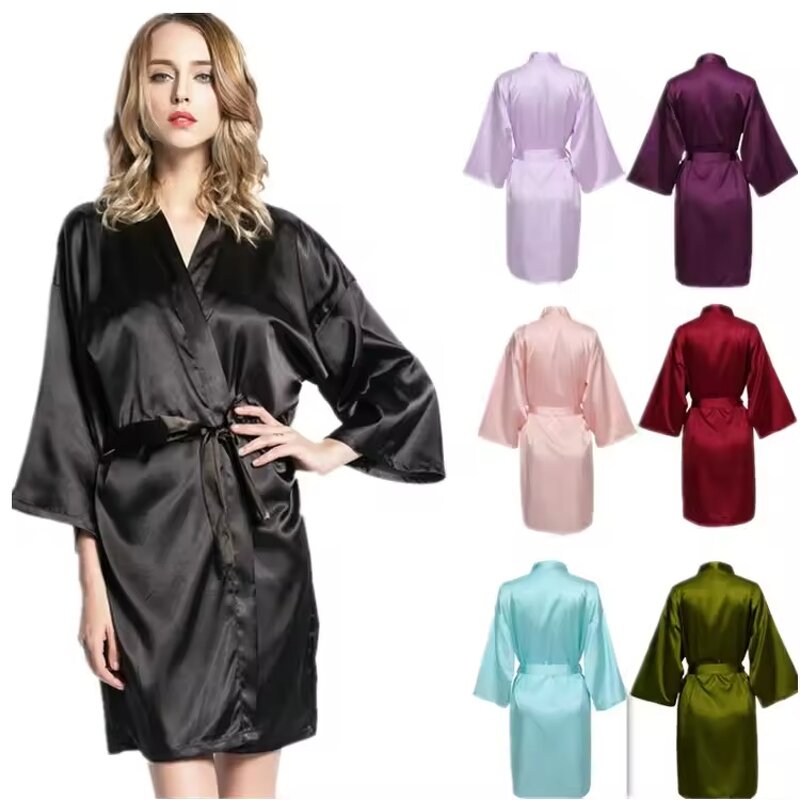 Women's Robe Factory - OEM Wedding Bride Bridesmaid Satin Silk