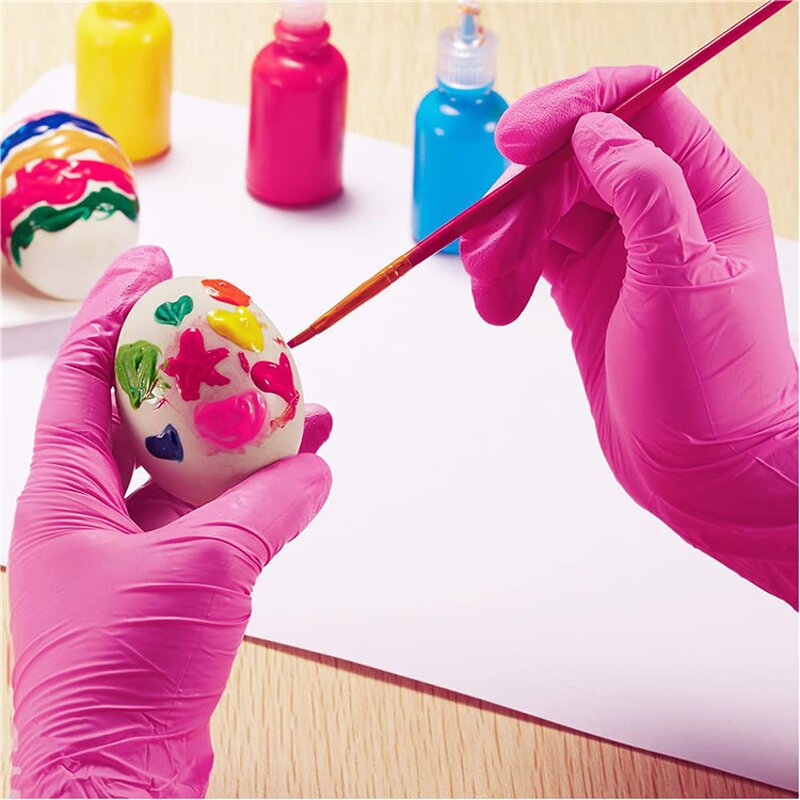 Disposable Nitrile Glove Manufacturer - OEM 3 Mil Hot pink Tattoo