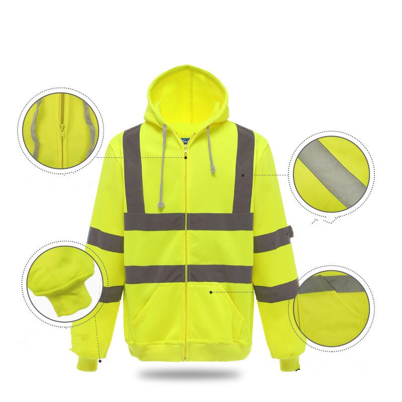 Zip Hoodie Factory - OEM logo Custom High Visibility Reflective