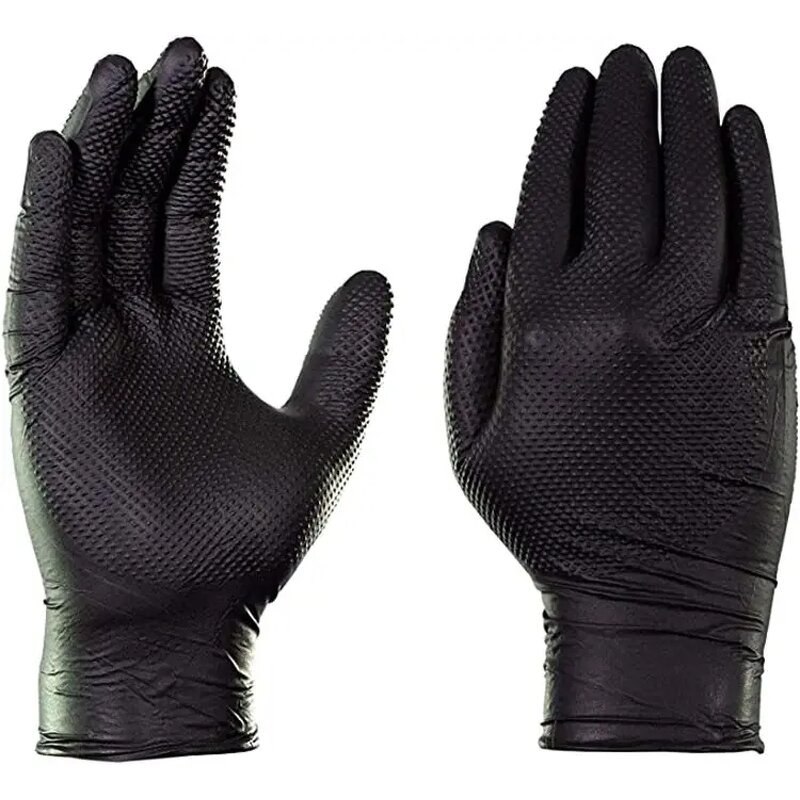 Pure Nitrile Glove Manufacturer - OEM 8 Mil Diamond Texture Custom