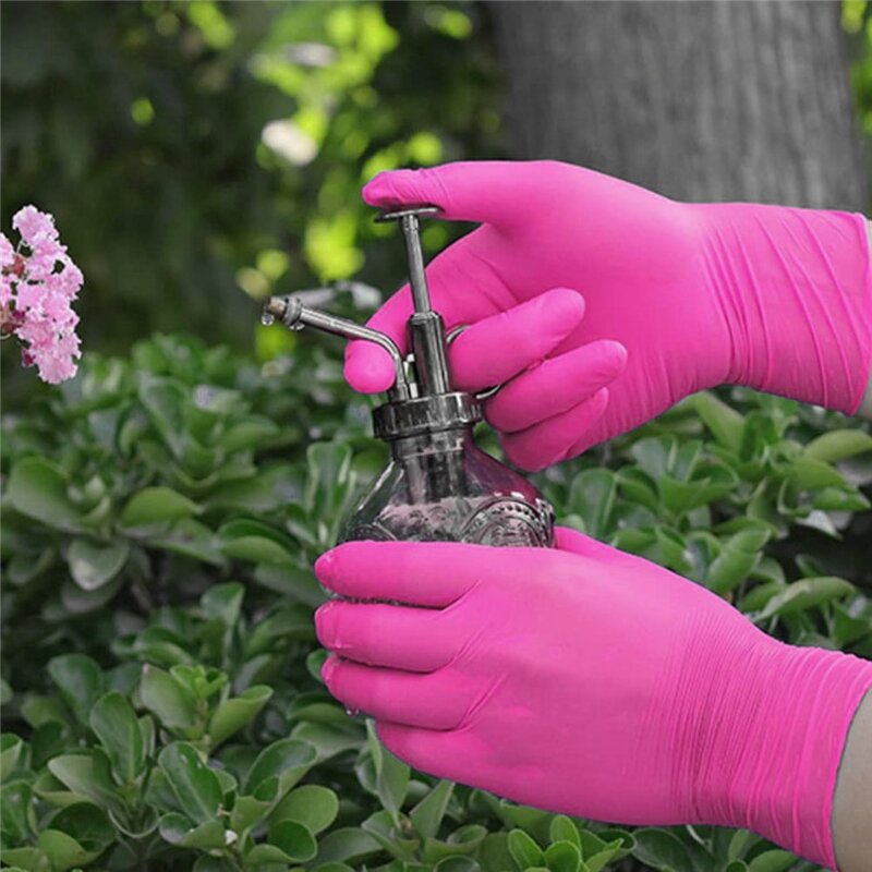 Hot Pink Nitrile Glove Factory - OEM 3 Mil Tattoo Food Service