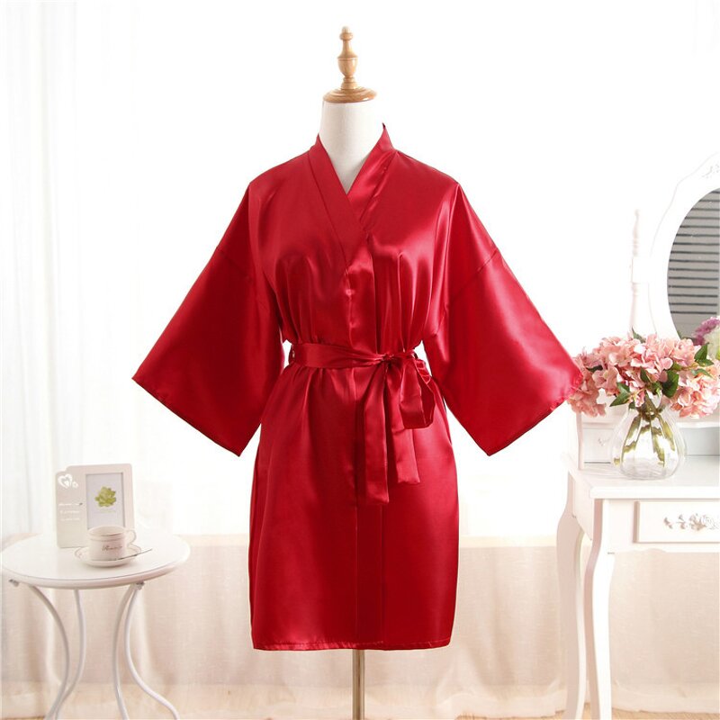 Satin Silk Robe Supplier - OEM Oem logo Custom Wedding Spa