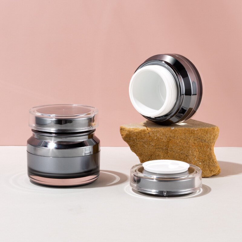 Gray Acrylic Jar Supplier - OEM 20-120ml Airless Pump Bottle