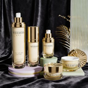 Cosmetic Jar Set Manufacturer - OEM 30-120ml with Fancy Gold Cap