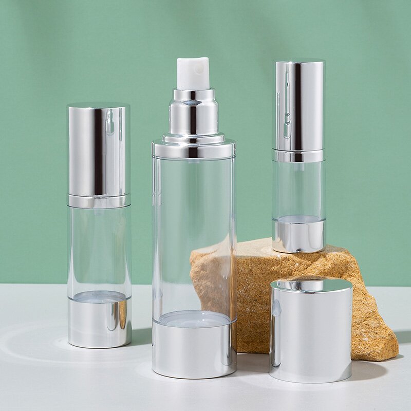 Square Acrylic Lotion Bottle Supplier - OEM 15-50ml Rotatable Pump
