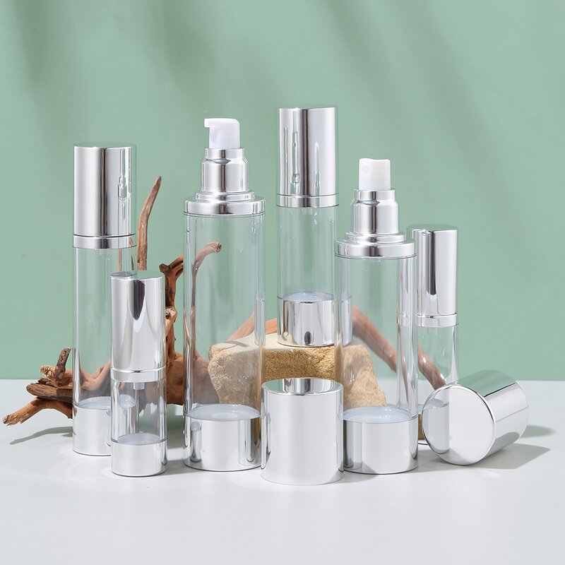 Square Acrylic Lotion Bottle Supplier - OEM 15-50ml Rotatable Pump