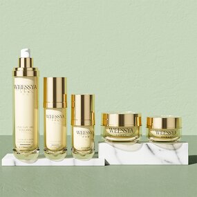 Acrylic Jar Set Supplier - OEM Luxury 30-120ml with Gold Cap