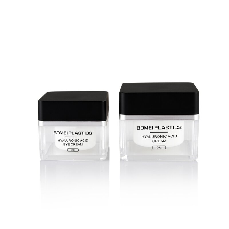 Acrylic Cosmetic Bottle Supplier - OEM 30-100ml Black Airless Set