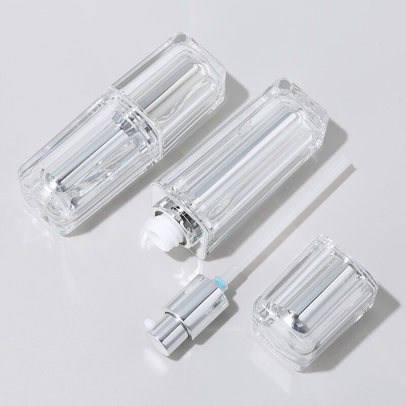 Silver Cosmetic Jar Supplier - OEM 15-100ml Acrylic Bottle Set