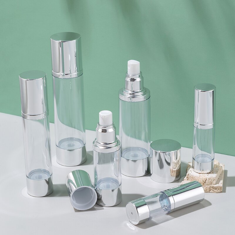 Square Acrylic Lotion Bottle Supplier - OEM 15-50ml Rotatable Pump