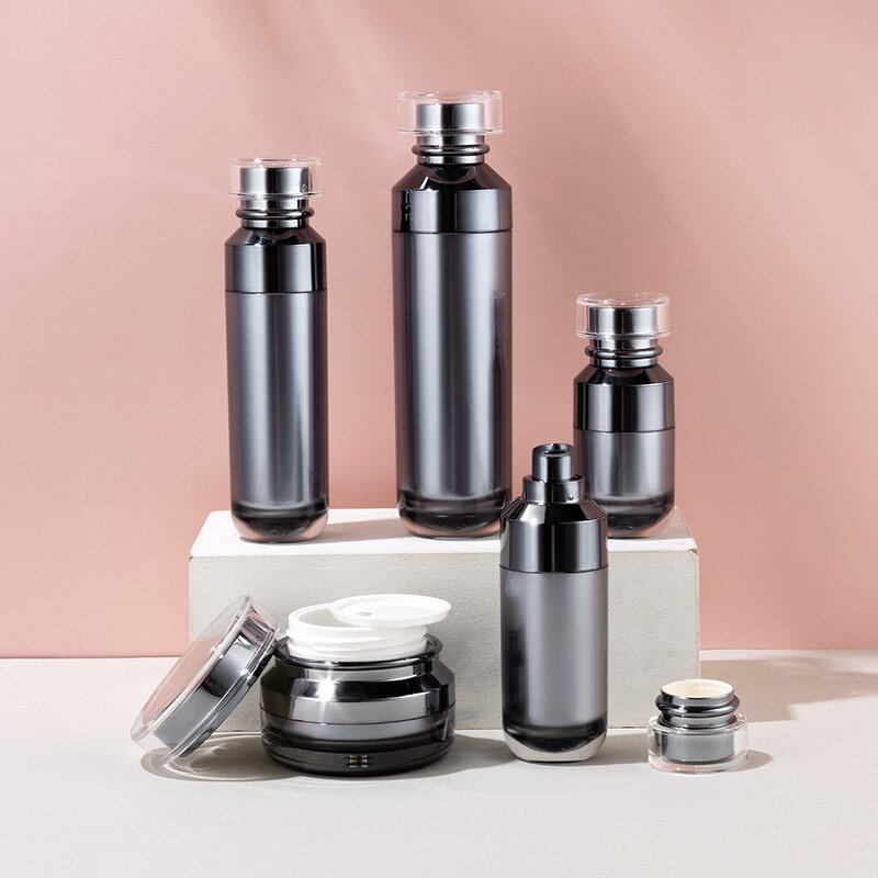 Gray Acrylic Jar Supplier - OEM 20-120ml Airless Pump Bottle