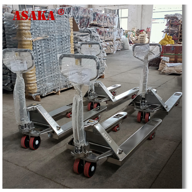 Stainless Steel Pallet Truck Manufacturer - 1M Sliver New for Warehouse Rack