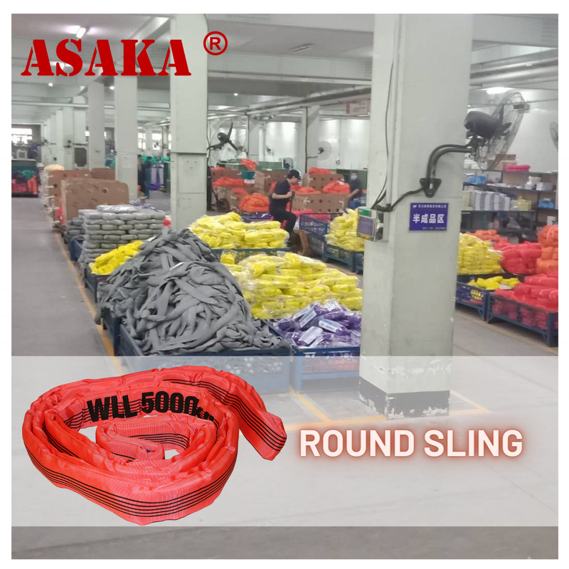 Industrial Round Sling Manufacturer - CE Certificated 5Ton 3Meter Red Safety