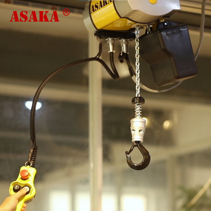 Portable Electric Hoist Factory - 500kg 220v Mini Yellow Smart Home Hand Control