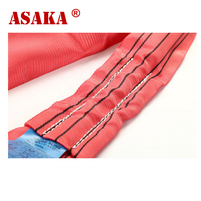 Round Sling Supplier - Heavy Duty Red High Visibility for Industrial Use