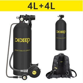 Aluminium Scuba Air Tank Factory - OEM DIDEEP 4L+4L Two Cylinders