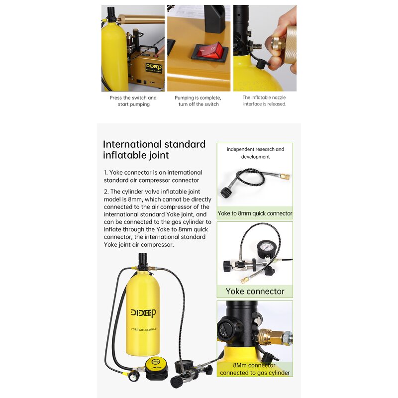 Diving Cylinder Set Supplier - OEM 4L+4L with Diving Mask