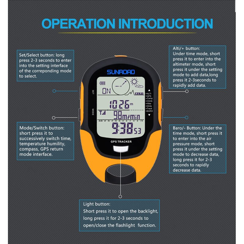 Outdoor Climbing Altimeter Supplier - OEM IPx4 Waterproof Speed
