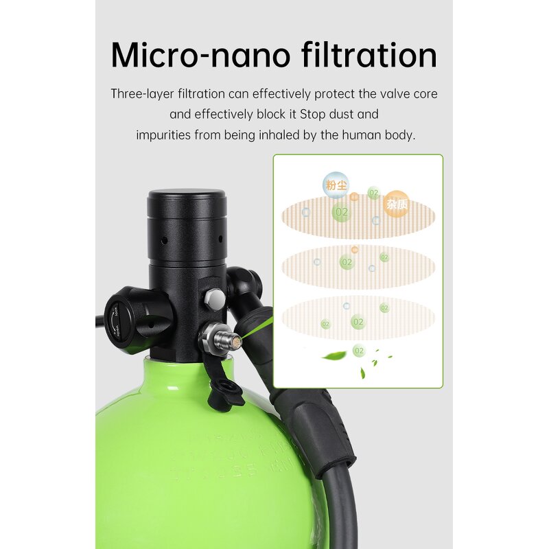 Aluminium Scuba Air Tank Factory - OEM 4L+3L 70-90 Minutes