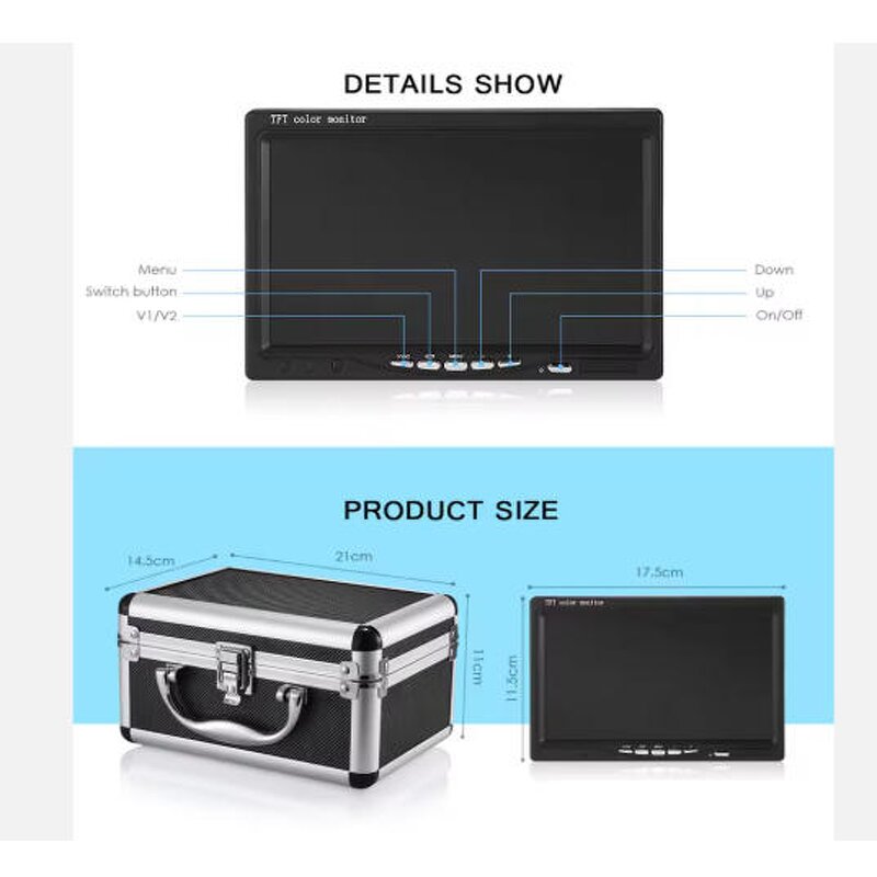 Visual Fish Detector Factory - OEM IP68 Waterproof 7-inch HD