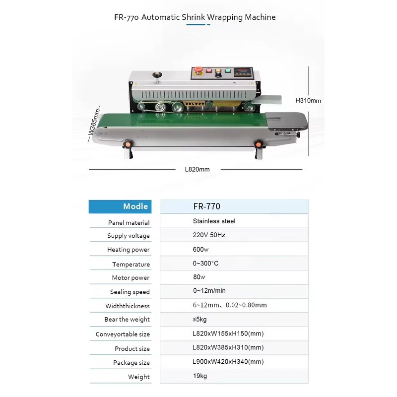 Bag Sealing Machine Factory - Fr880 FR770 Industrial with Date Stamp for Bakery Biscuit