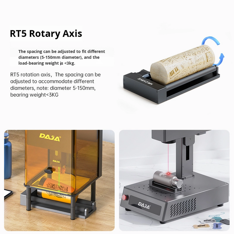 Fiber Laser Engraving Machine Supplier - A7Mini/A6Pro/M1/M4/S4 Rotary Axis HanJiang Upgrade