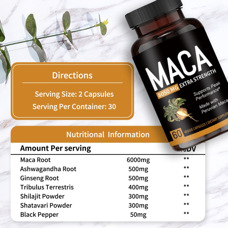 Butt Lift Supplement Manufacturer - OEM Maca Ashwagandha Capsules
