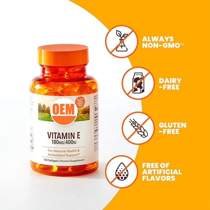Vitamin E Softgels Manufacturer - OEM 180mg Antioxidant Support