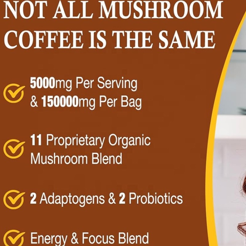Mushroom Coffee Manufacturer - OEM 7 in 1 Organic Blend