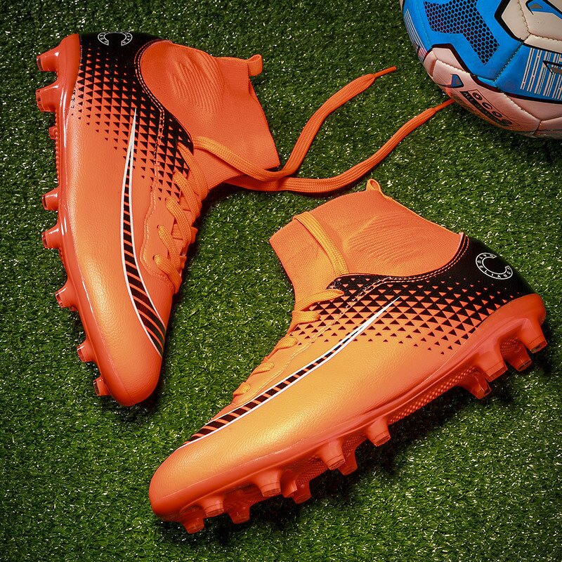 Men's Indoor Soccer Shoes Manufacturer - PU Leather TPR Soles