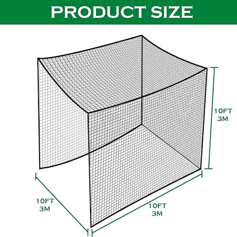 Golf Practice Net Manufacturer - 10x10x10ft Batting Cage