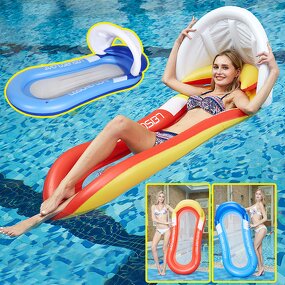 Inflatable Floating Bed with Sunshade Manufacturer - Adult Water Hammock