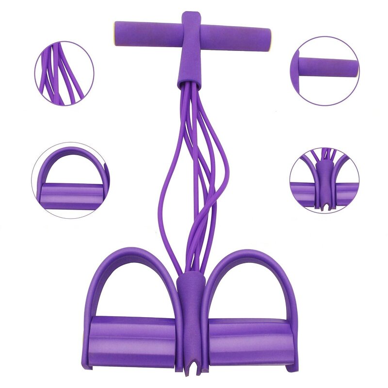 Home Use Foot Pedal Exerciser Manufacturer - 4-Tube Anti-slip Pull Rope
