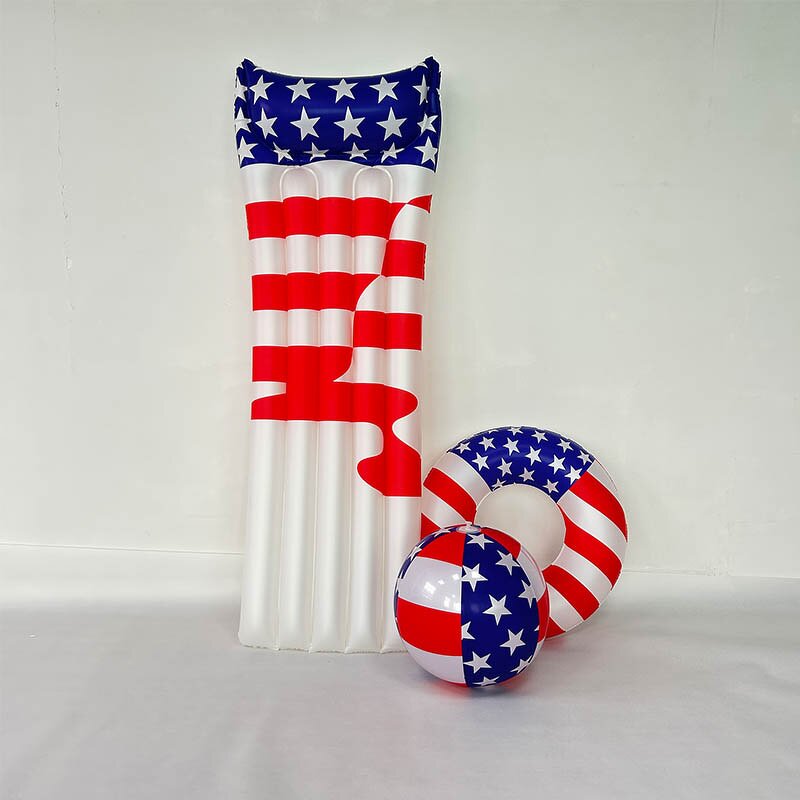 Inflatable USA Flag Pool Ring Manufacturer - Patriotic Swimming Float