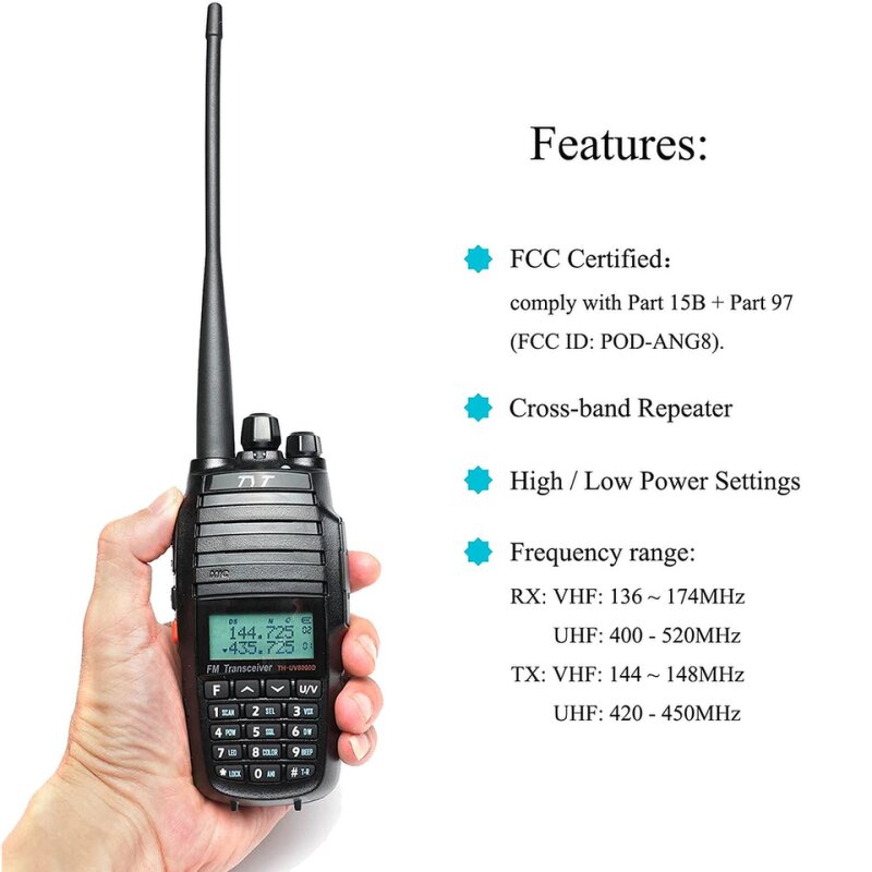 Handheld Walkie Talkie Manufacturer - OEM TYT TH-UV8000D 10W VHF UHF