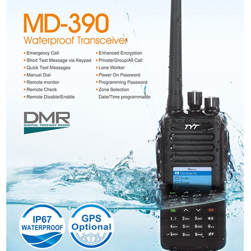 GMRS DMR Radio Supplier - OEM Professional MD-390 with GPS VHF/UHF