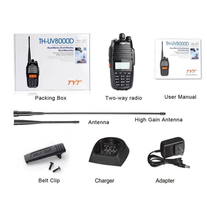 Handheld Walkie Talkie Manufacturer - OEM TYT TH-UV8000D 10W VHF UHF