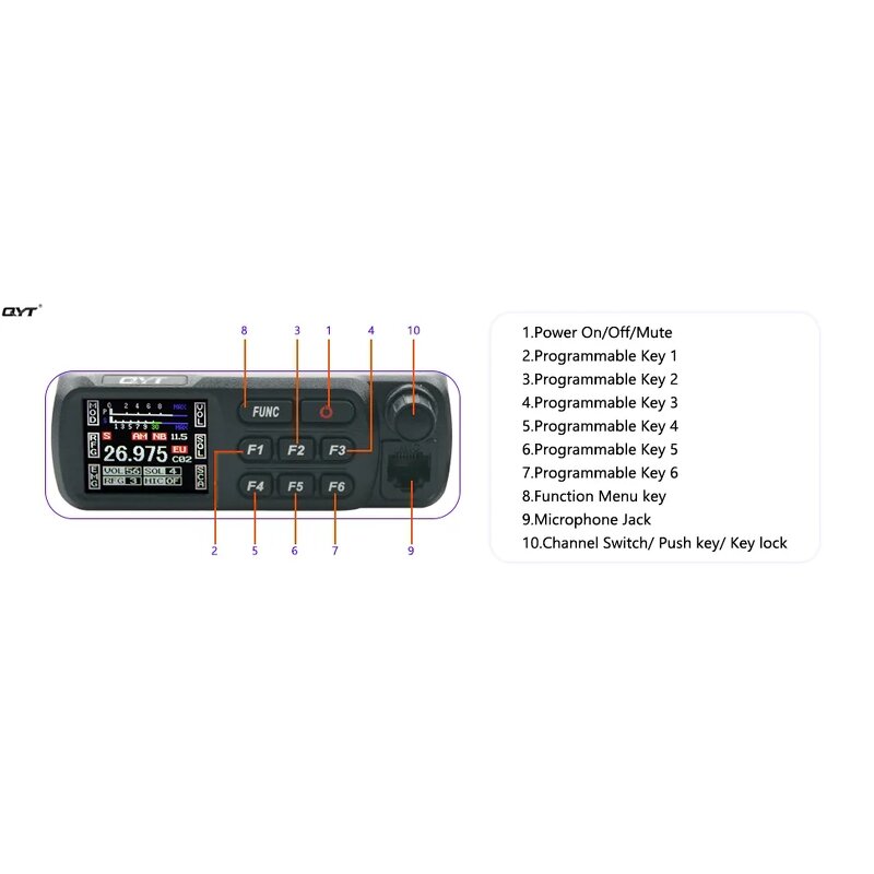 Car Marine Two Way Radio Manufacturer - OEM QYT CB-27 Wireless
