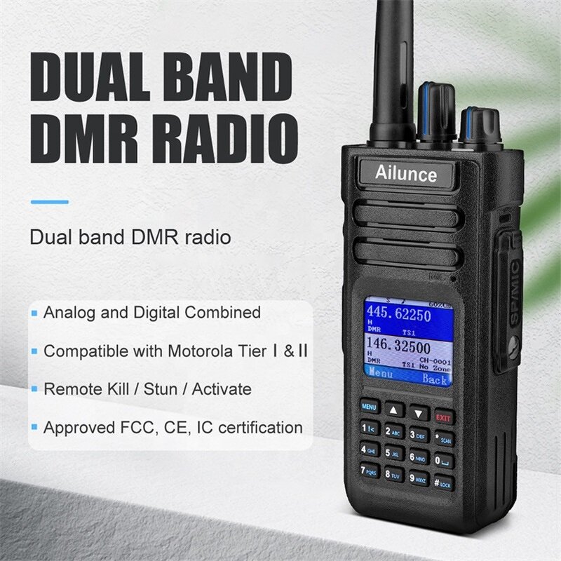Dual Band Two Way Radio Supplier - OEM Ailunce HD1 GPS DMR Black