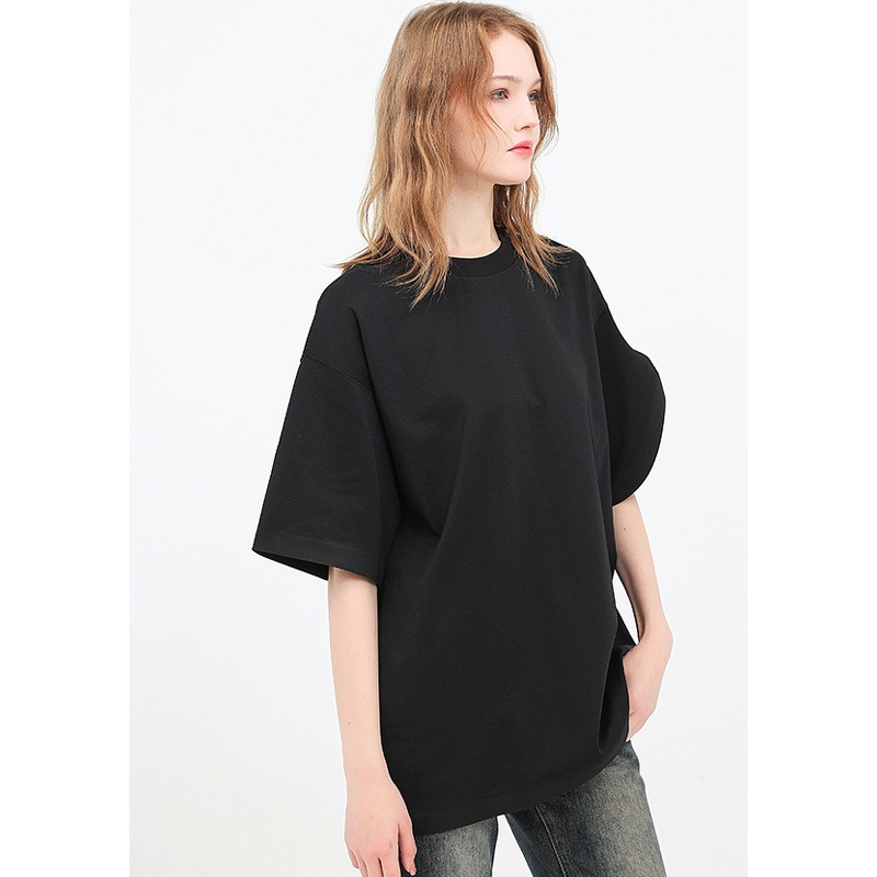 Blank T-shirt Manufacturer - OEM Wholesale 180gsm Drop Shoulder Solid