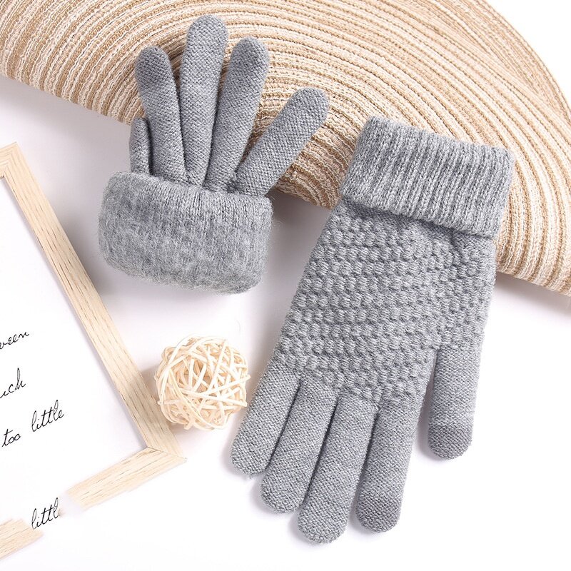 Jacquard Knitted Gloves Factory - OEM Snow Design Winter TouchScreen