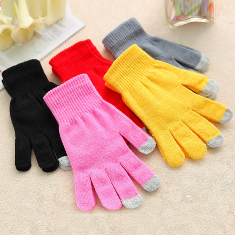 Touch Screen Gloves Supplier - OEM Custom Logo Acrylic Warm Jacquard