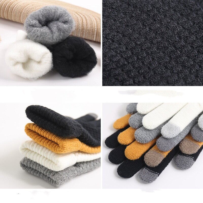 Jacquard Knitted Gloves Factory - OEM Snow Design Winter TouchScreen