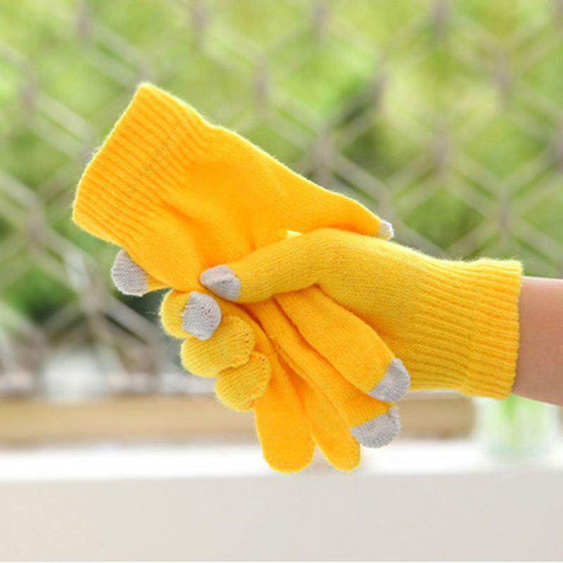 Touch Screen Gloves Supplier - OEM Custom Logo Acrylic Warm Jacquard