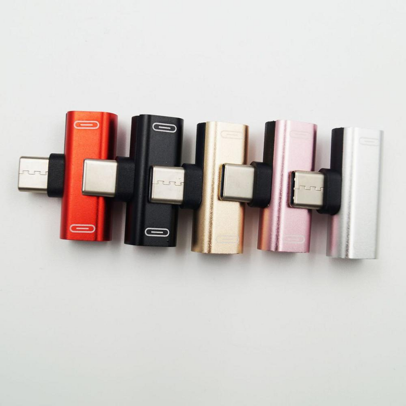 USB-C Adapter Supplier - OEM Mini Dual Audio Charging Splitter