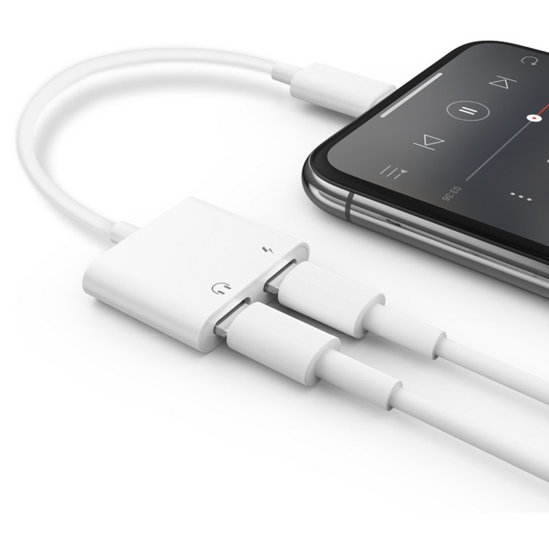 2 in 1 Aux Adapter Manufacturer - OEM Hot Sale for iPhone Headphones
