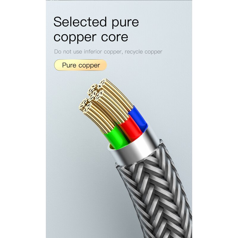 Nylon Braid Data Cable Factory - OEM High Quality 3A 60W 1.2M