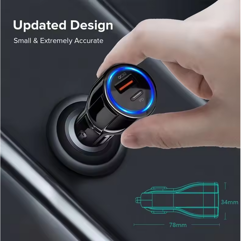 USB C Car Charger Supplier - OEM High Quality QC3.0 PD 35w Super
